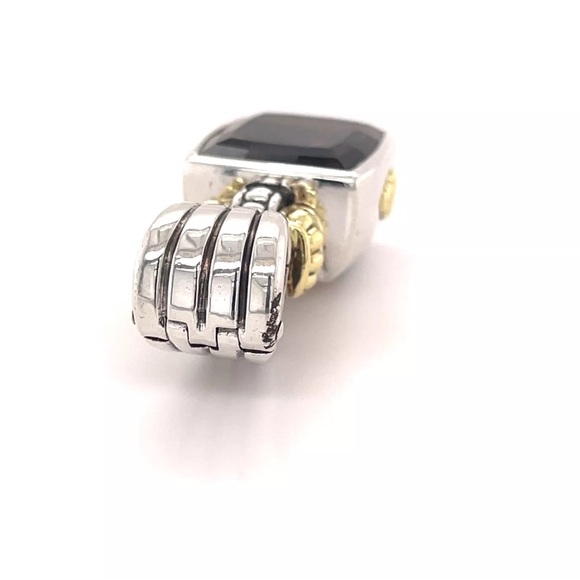 LAGOS S/S 18K gold Smoky Quartz pendant - Picture 4 of 14